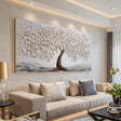 Textured Arbor Opulence | Beige Tree