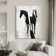 Geometric Horse Art | Monochrome Sophistication