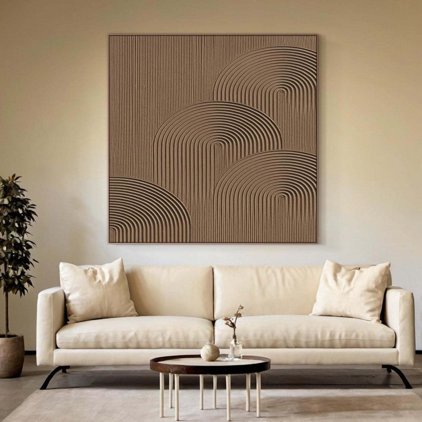 Textured Arch Opulence | Brown Rhythm