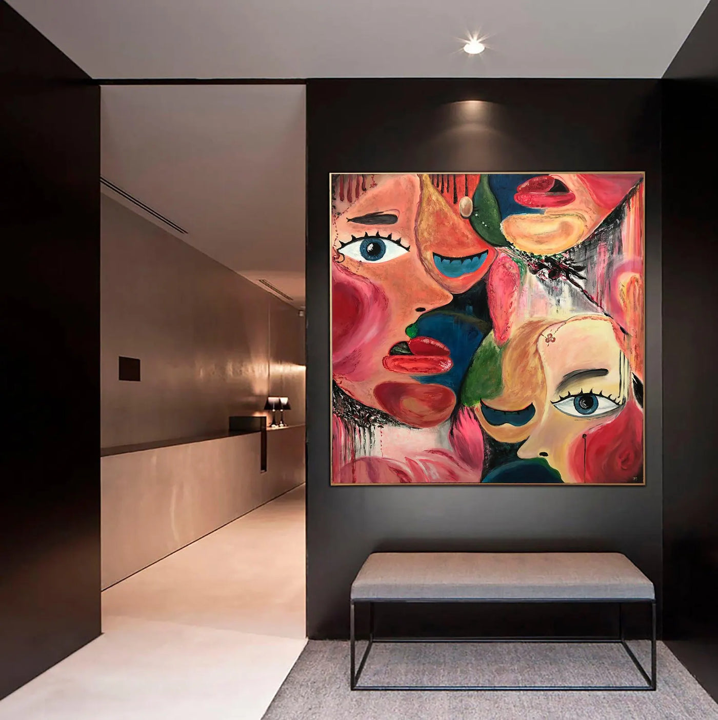 Textured Abstract Faces | Vibrant Hues