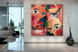 Textured Abstract Faces | Vibrant Hues
