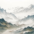 Textured Mountain Opulence | Azure Peaks