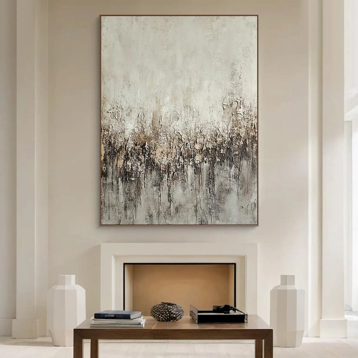 Textured Monochrome Drip | Silver Frost