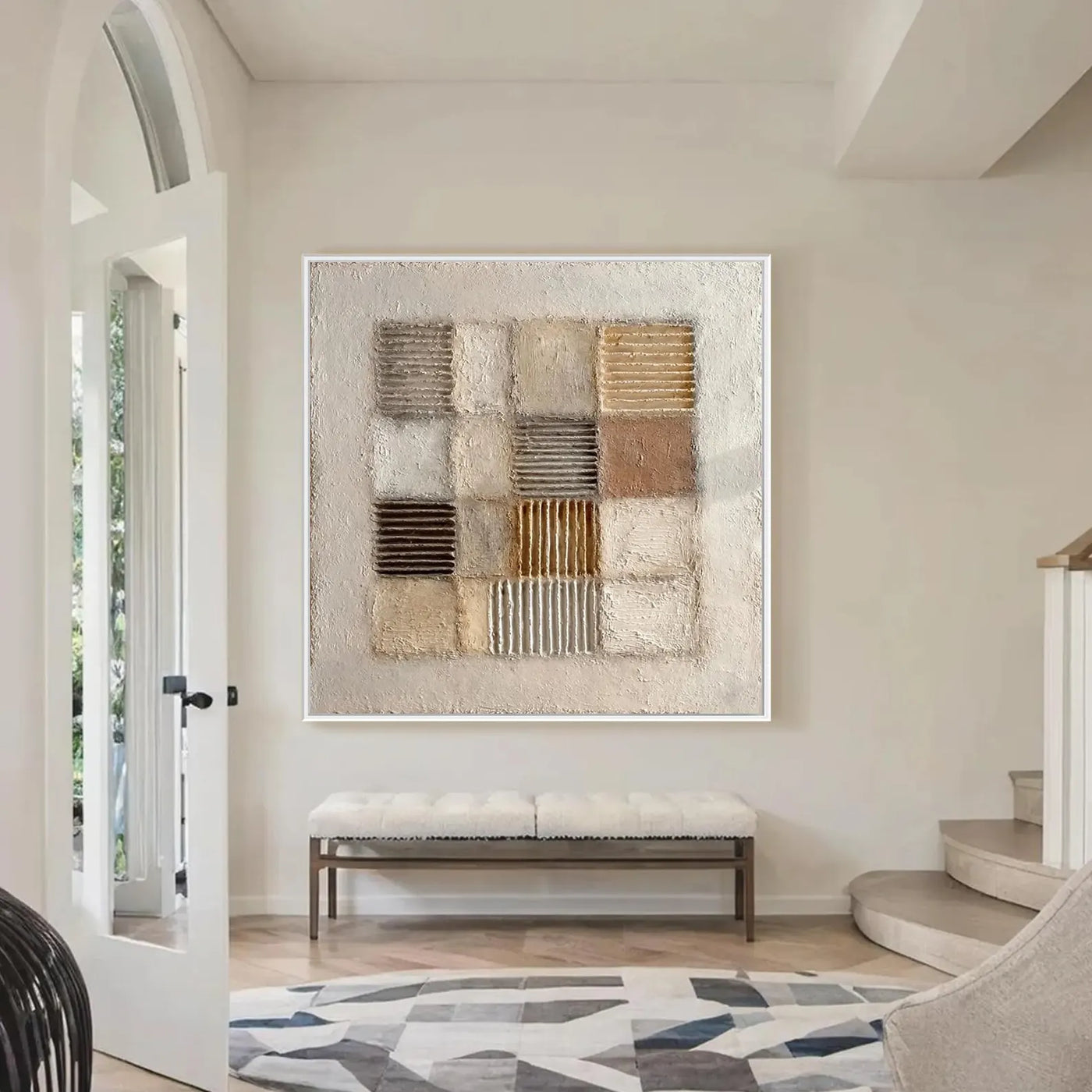 Textured Earth-Tone Composition | Sophisticated Calm