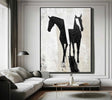 Geometric Horse Art | Monochrome Sophistication