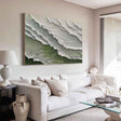 Textured Wave Grandeur | Green Whirl