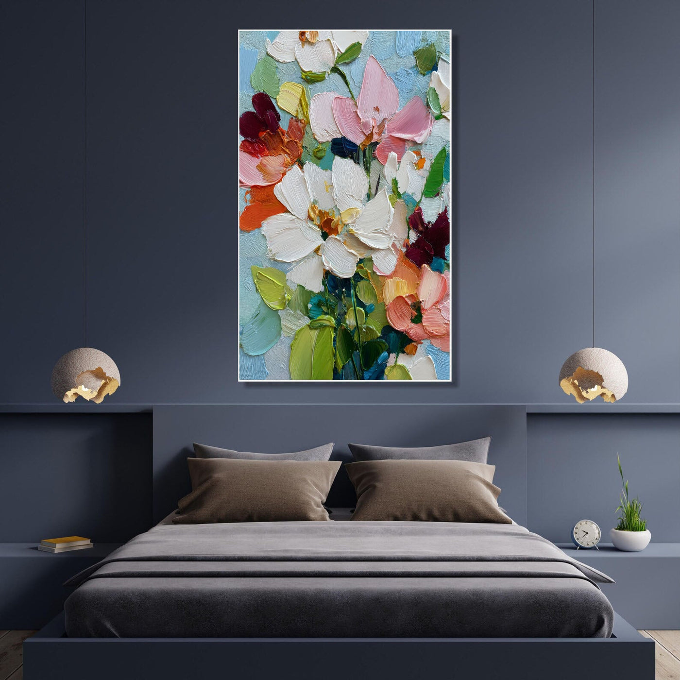 Textured Floral Art | Vibrant Depth