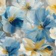 Textured Floral Opulence | Azure Blooms