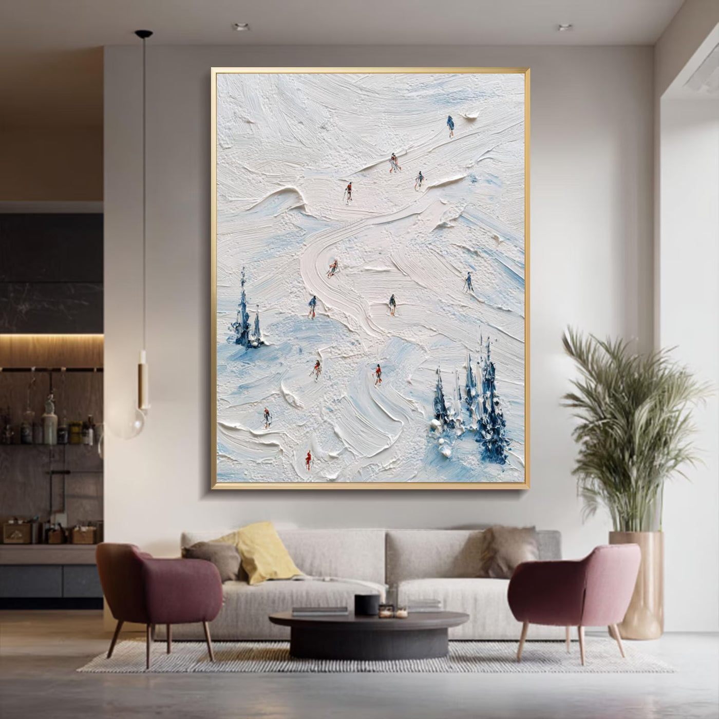 Textured Alpine Thrill | Ski Slopes