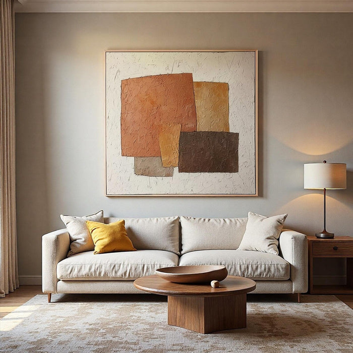 Textured Geometric Art | Warm Sophistication