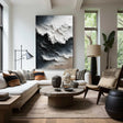 Textured Wave Drama | Black White