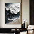 Textured Wave Drama | Black White