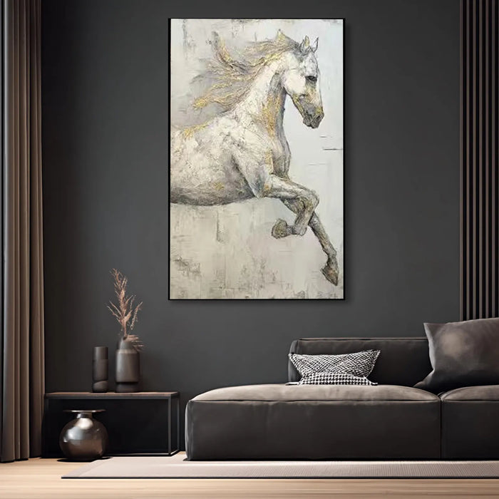 Textured Equine Grace | White Gold