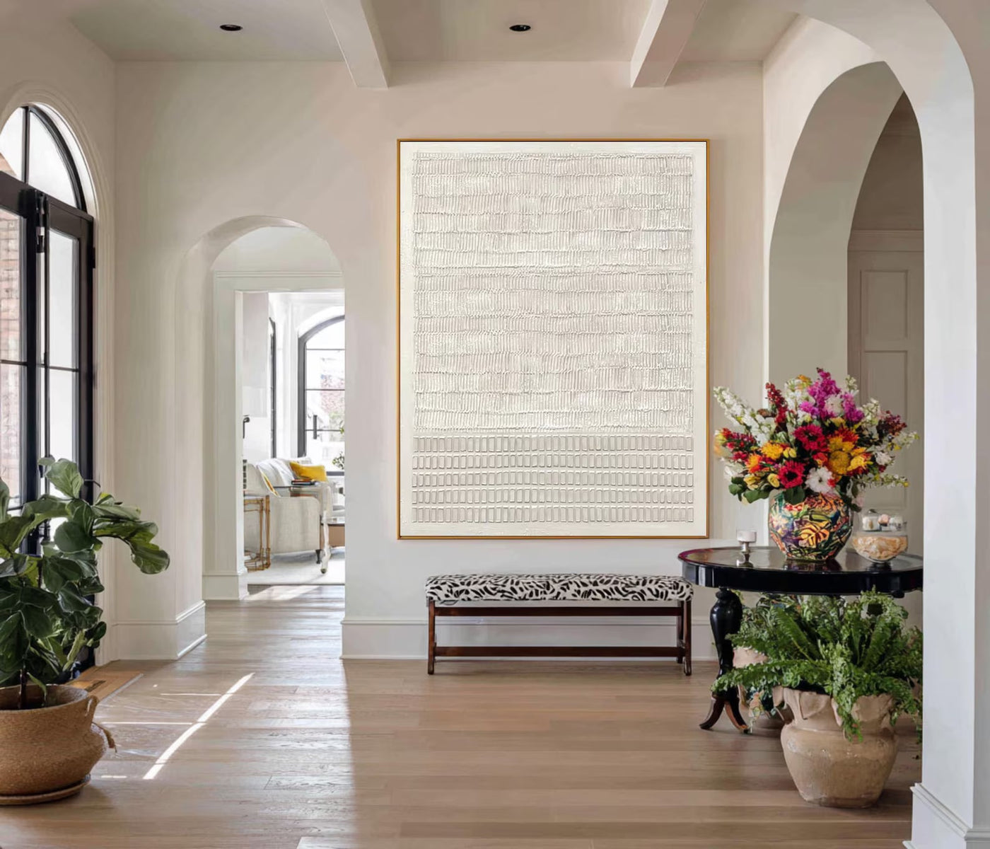 Textured Minimalist Grandeur | White Weave