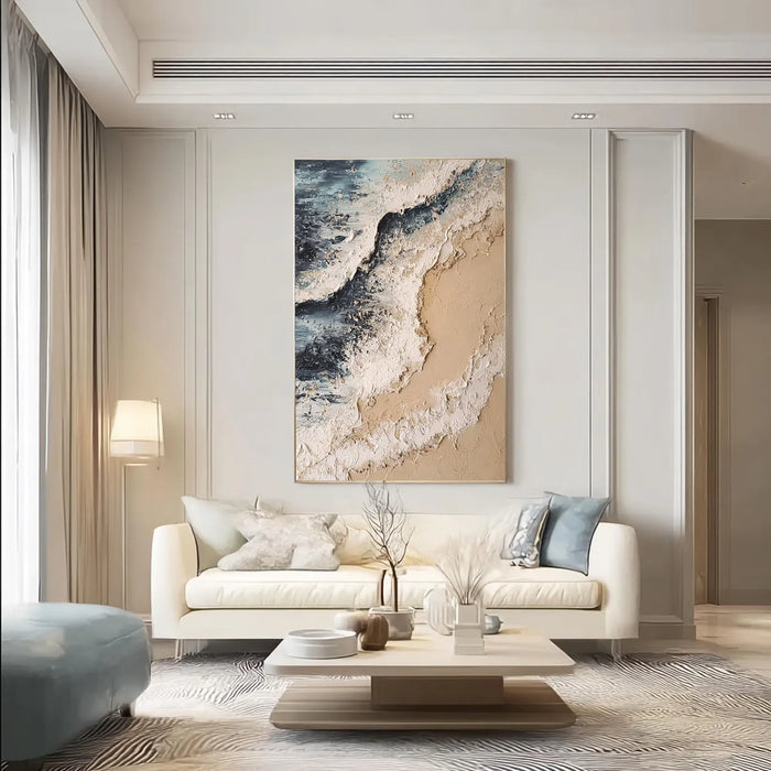 Textured Ocean Opulence | Blue Sand