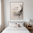Textured Rosette Opulence | Alabaster Relief