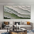 Textured Wave Grandeur | Green Whirl