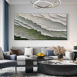 Textured Wave Grandeur | Green Whirl