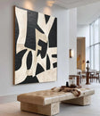 Textured Geometric Contrast | Black Beige