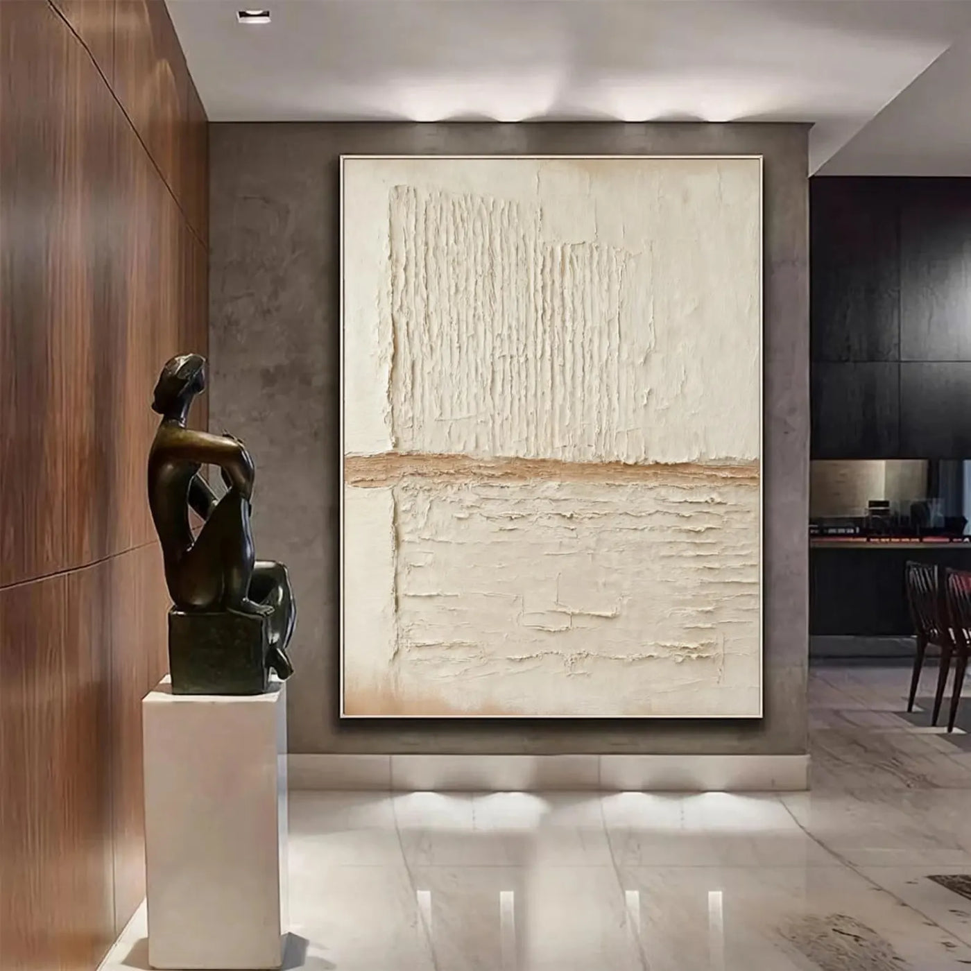 Textured Neutral Rhythm | Cream Beige