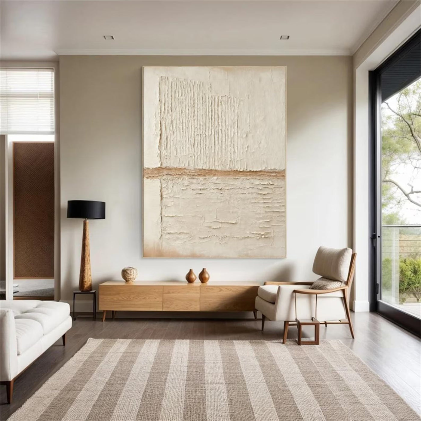 Textured Neutral Rhythm | Cream Beige