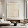 Textured Ivory Serenity | Linen Relief