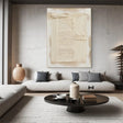 Textured Ivory Serenity | Linen Relief