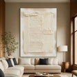 Textured Ivory Serenity | Linen Relief