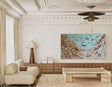 Textured Feather Flow | Beige Teal