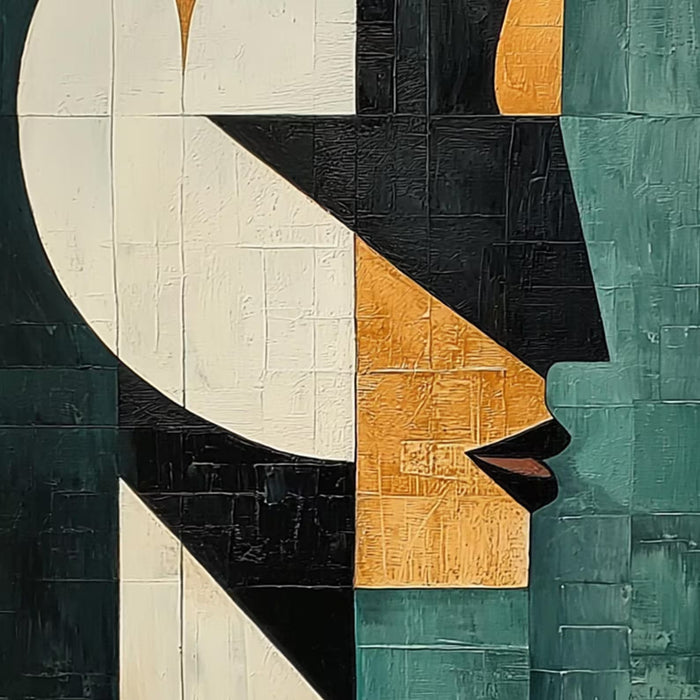 Textured Geometric Profile | Gilded Hues