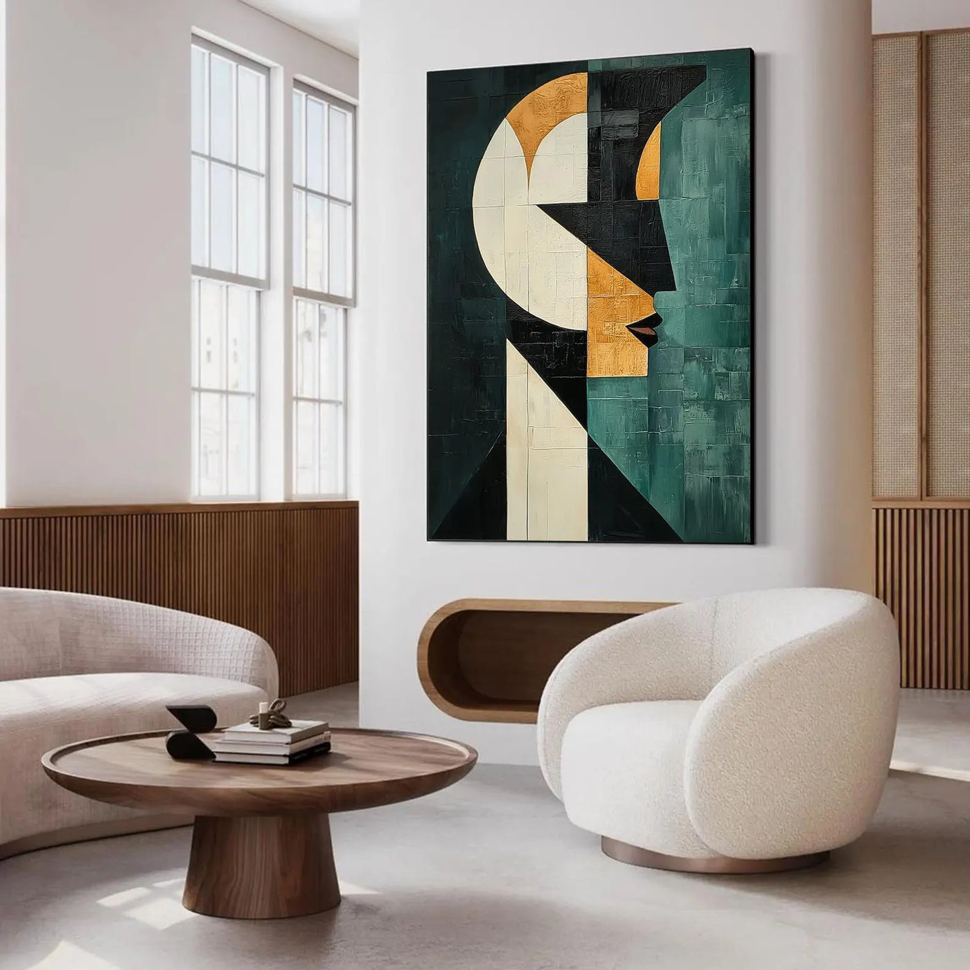 Textured Geometric Profile | Gilded Hues
