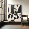 Textured Geometric Contrast | Black Beige