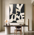 Textured Geometric Contrast | Black Beige