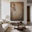 Textured Equine Grandeur | Brown Beige