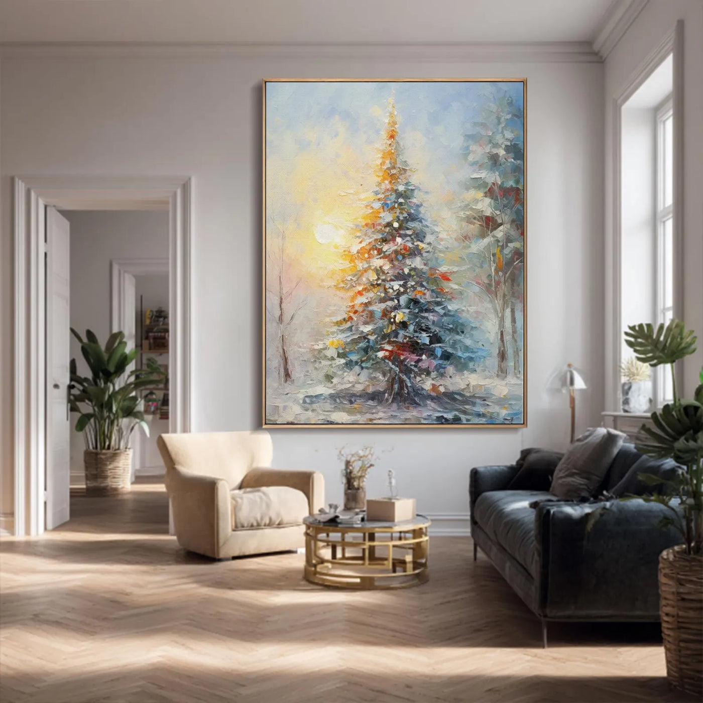 Textured Pine Opulence | Sunset Frost