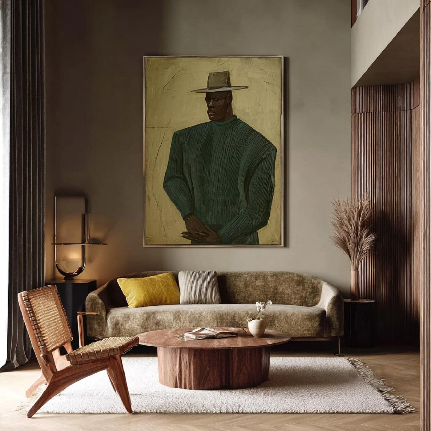 Textured Figure Sophistication | Green Attire
