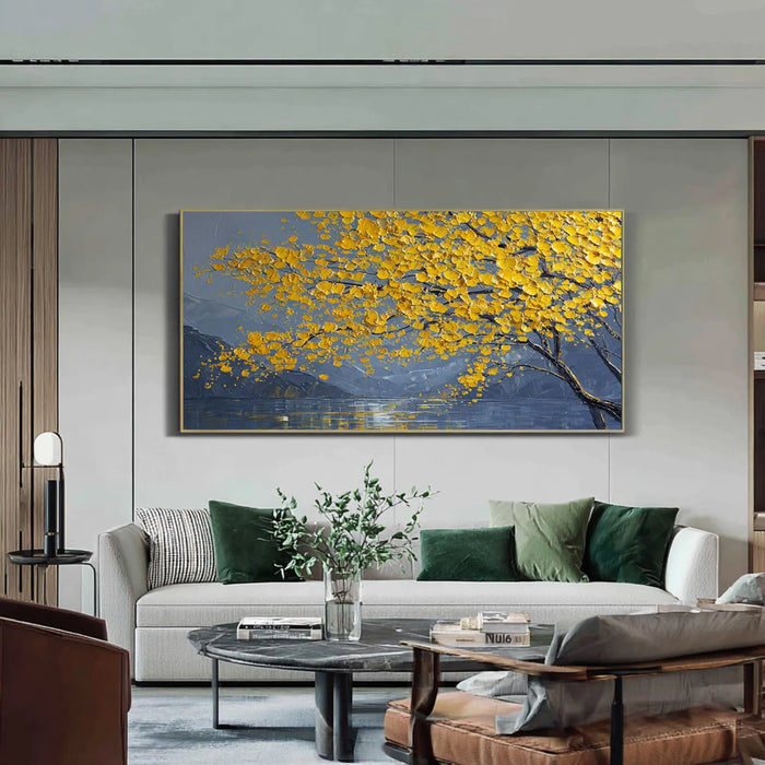 Textured Ginkgo Splendor | Golden Canopy