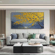 Textured Ginkgo Splendor | Golden Canopy