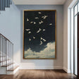 Textured Avian Nocturne | Ebony Skies