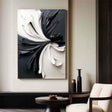 Textured Floral Drama | Black White