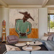 Textured Folk Opulence | Striped Hat
