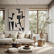 Textured Geometric Simplicity | Black Beige
