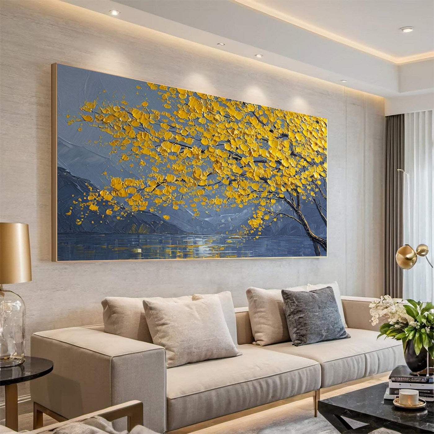 Textured Ginkgo Splendor | Golden Canopy