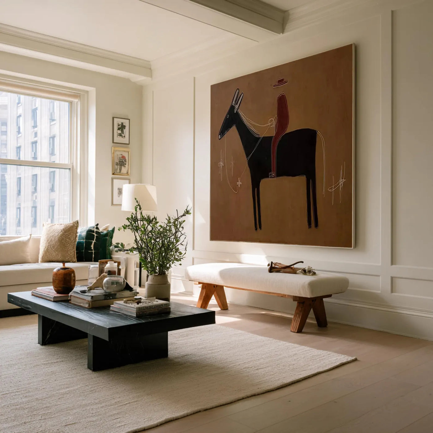 Warm Equestrian Portrait | Black Steed
