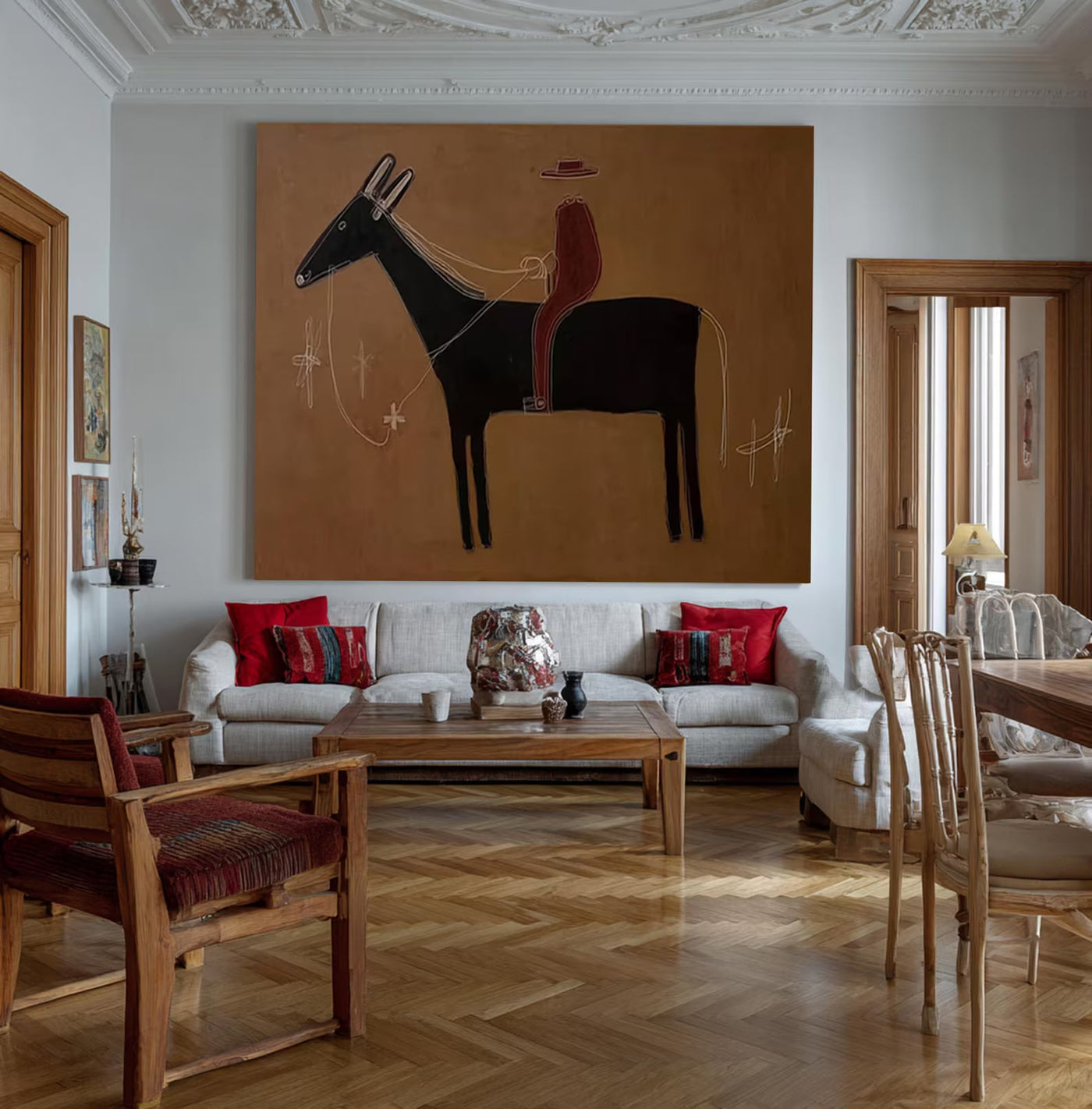 Warm Equestrian Portrait | Black Steed