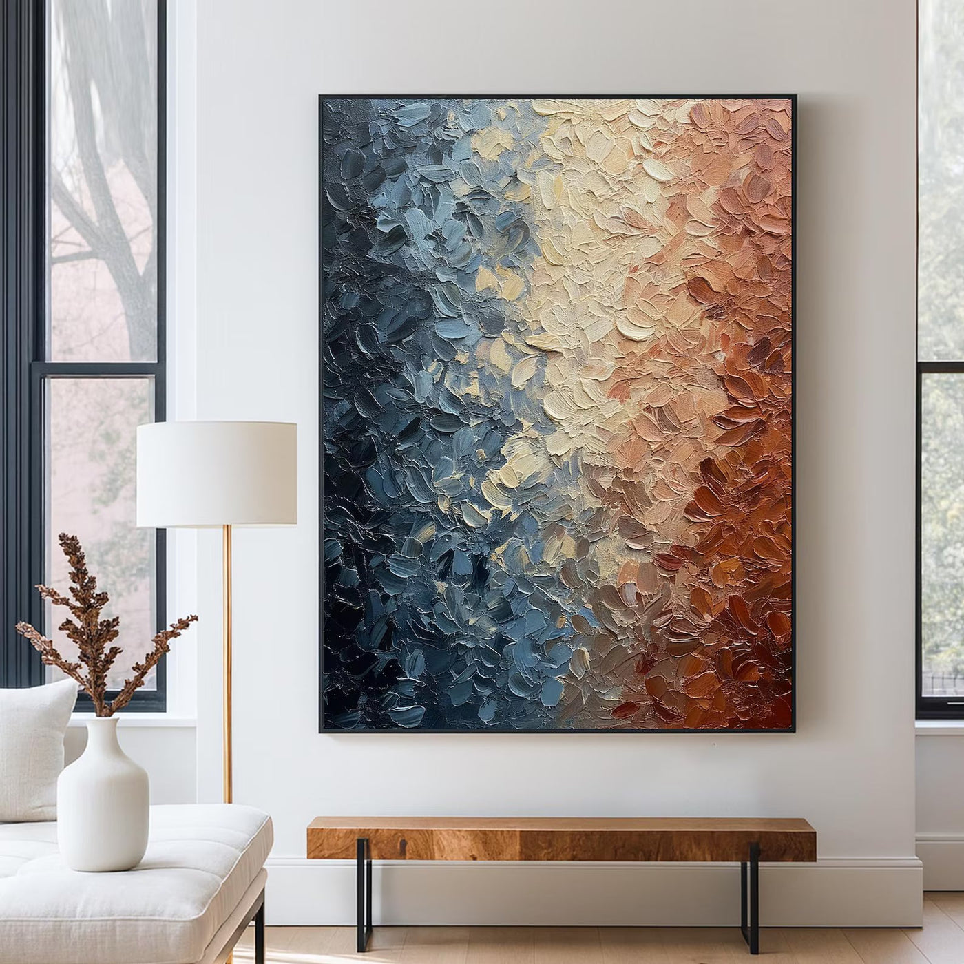 Textured Hue Blend | Navy Rust