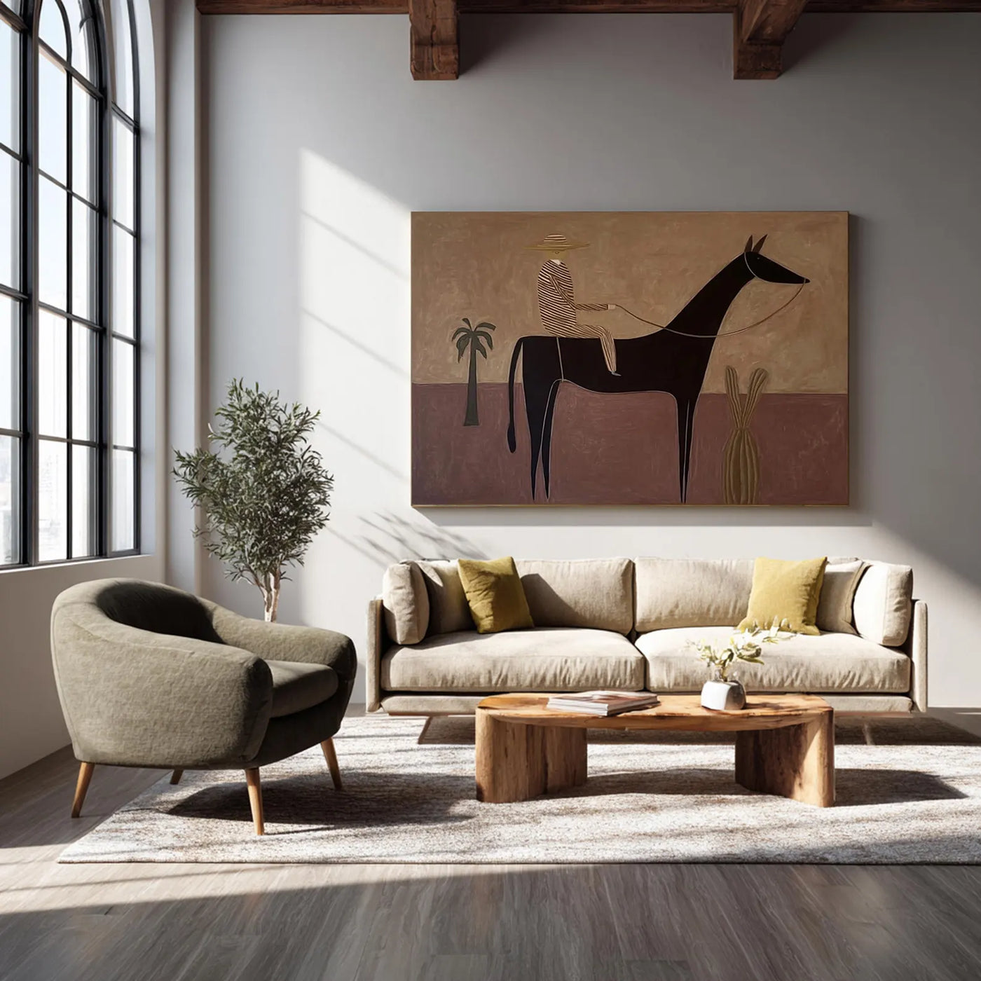 Stylized Equestrian Vista | Desert Palette