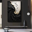 Textured Swirl Luxury | Black Gold