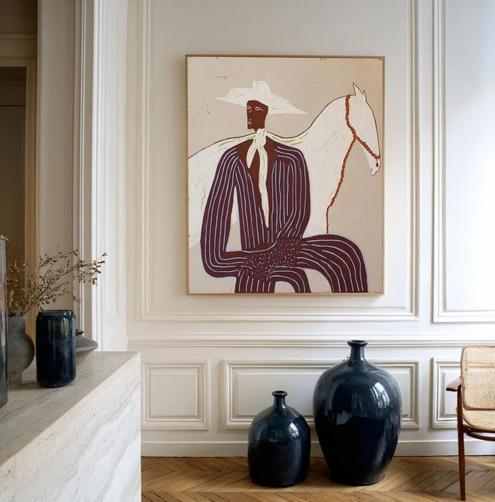 Stylish Equestrian Portrait | White Steed