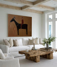 Warm Equestrian Portrait | Black Steed